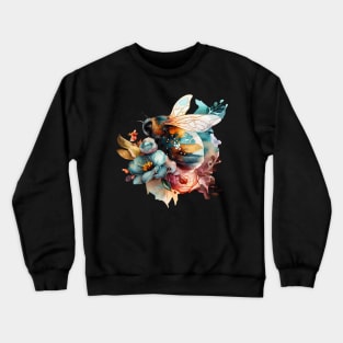 Floral Bee Watercolor 6.0 Crewneck Sweatshirt